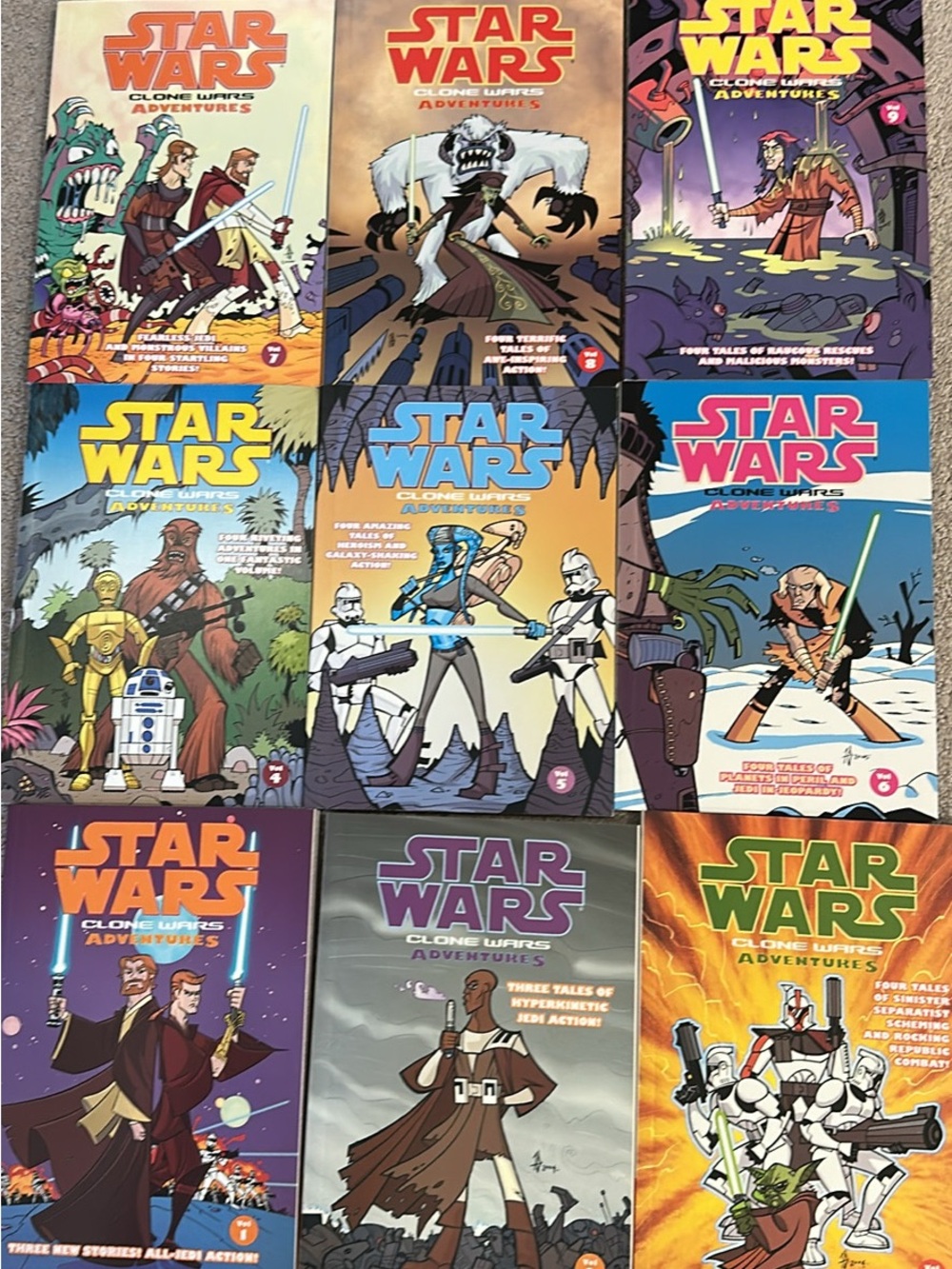 Star Wars Clone Wars Adventures Comic Lot - Colorful Covers